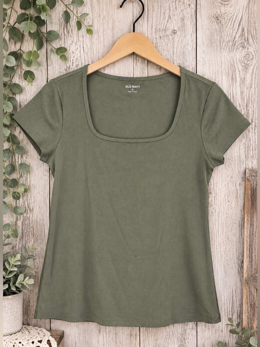 Old Navy Ribbed Box Neck Top Preloved